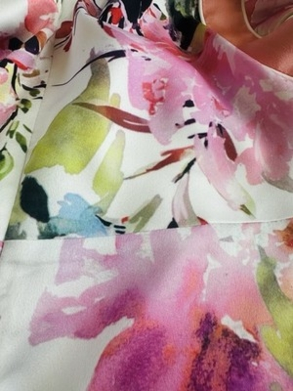 Guess Marciano Petal Perfection Floral Open Back Zip Mini Dress Size L Worn Once - Picture 13 of 13
